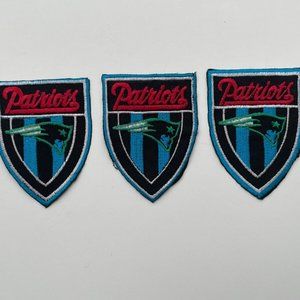 Patriots Patches Iron On Embroidery For Craft Clothes Jackets Lot of 3 Patches